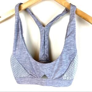 NEW First Base Racerback Cutout Gray Sports Bra Size Small NWOT